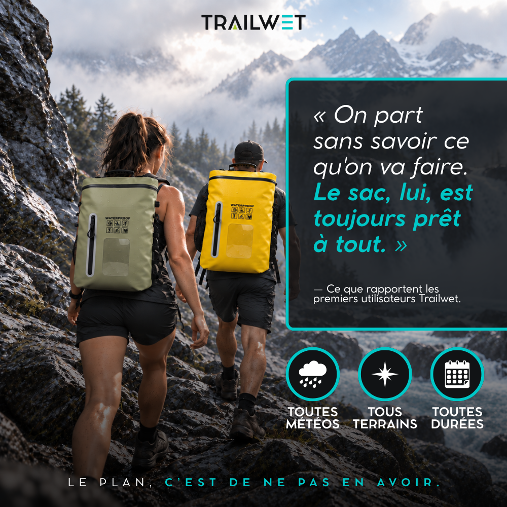 TRAILWET® — Sac à Dos Étanche IPX7