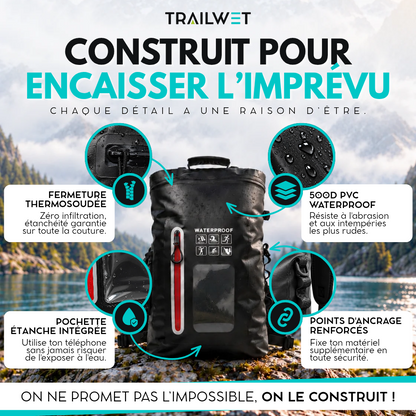 TRAILWET® — Sac à Dos Étanche IPX7